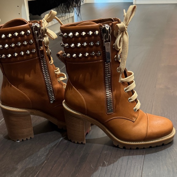 Christian Louboutin Tan Lace-Up Boots - Picture 9 of 12
